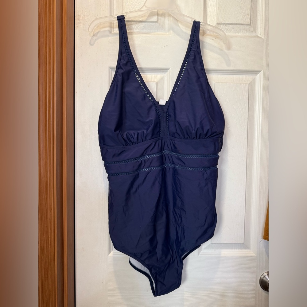 V neck one piece swim suit